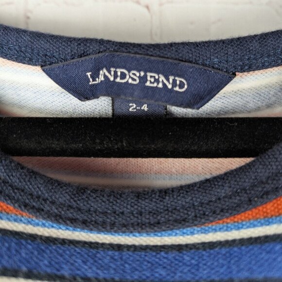 Lands' End Blue/Orange/White Striped Mini Dress - XS - Picture 4 of 8